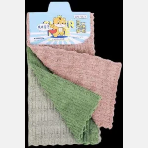 Bamboo Fiber Cleaning Cloth #6822 30cm×30cm×3pcs