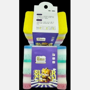 Colorful Three-layer Cleaning Sponge 3-piece set #6898