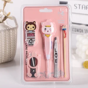 K-609 Lamp Ear Spoon Cartoon Nail Clipper 5-piece Set