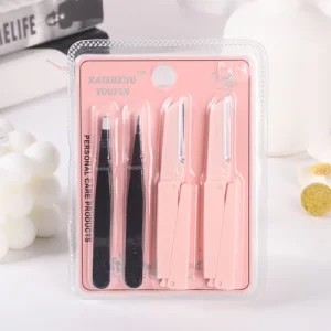 K-50293 4-piece set of two black eyebrow clips