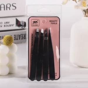 K-50192 four black eyebrow clips