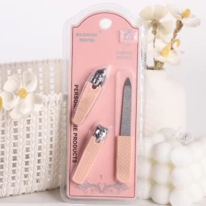 K-50388 3-piece set of colored silicone nail clippers