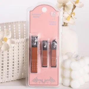 K-50378 golden 3-piece nail clippers