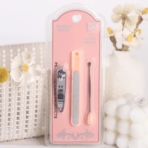 K-50403-118 3-piece set of smiley face angled nail clippers