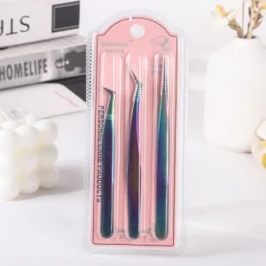 K-50421 gold tweezers 3-piece set, thickened
