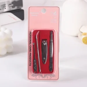 K-50496 4-piece set of red eyebrow clips