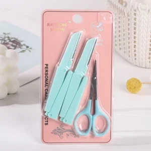 K-50493 3-piece set of folding eyebrow trimmer