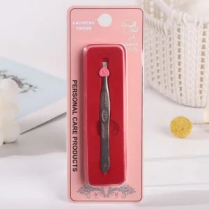 K-50497 single red heart eyebrow clip